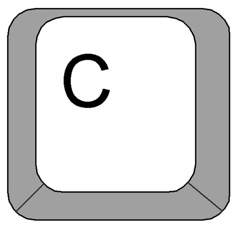 Clipart: Computer Keyboard keys - Letter C key