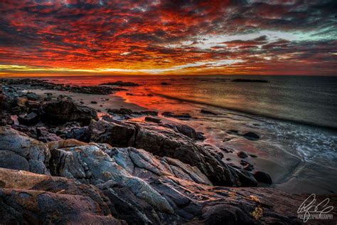 Orange Sunrise at Rye Beach, NH - Philip Alex Photography | Scenic ...