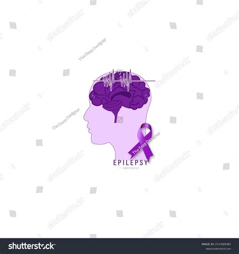 Vector Illustration Epilepsy Awareness Brain Ribbon Stock Vector (Royalty Free) 2137685481 ...