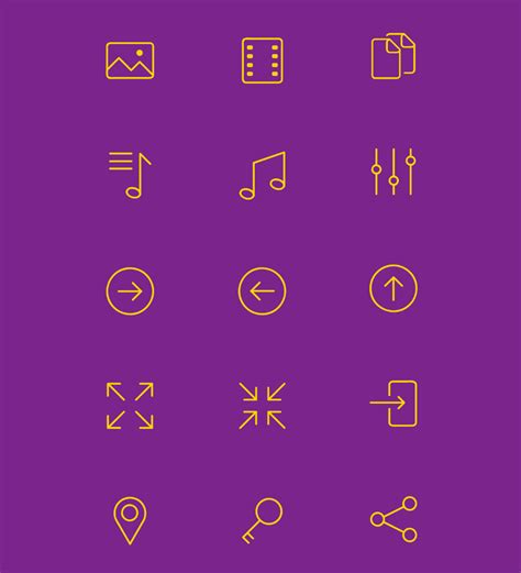 Simple Vector Line Icons - - Fribly