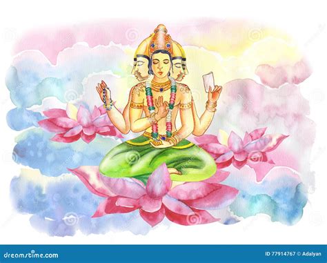 Brahma stock illustration. Illustration of religion, paper - 77914767