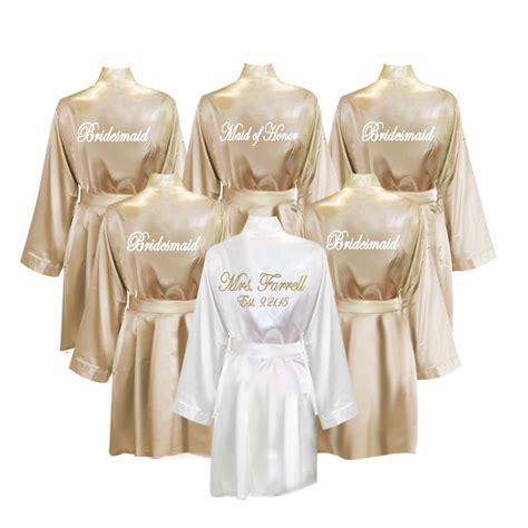 Gorgeous Personalized Bridesmaid Gifts | Bridal party robes, Wedding robe, Bridal robes personalized