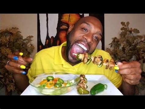 "SURF AND TURF" KABOBS WITH CUCUMBER SALAD...."MUKBANG". - YouTube