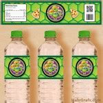 FREE Printable TMNT Ninja Turtle Water Bottle Labels