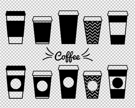 Coffee Mug SVG, dxf, Paper Coffee Cups clipart, Coffee Mugs monogram ...