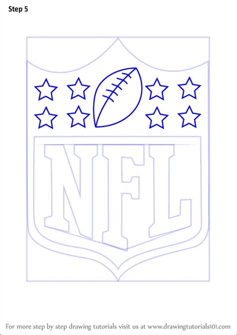 Learn How to Draw NFL Logo (NFL) Step by Step : Drawing Tutorials