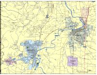 Corvallis Digital Vector Maps - Download Editable Illustrator & PDF ...