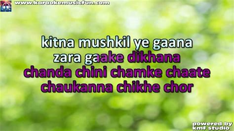 Chanda Chamke Cham Cham Fanna Video Karaoke Lyrics - YouTube