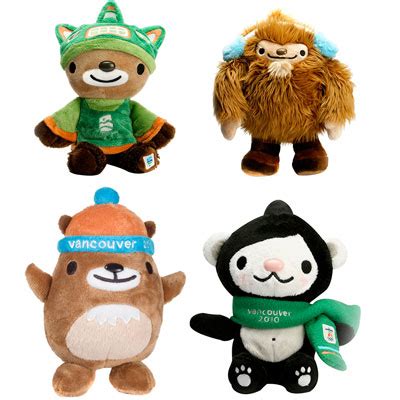 Vancouver 2010 Olympics TWO PLUSH Mascots Stuffed Animals, 41% OFF