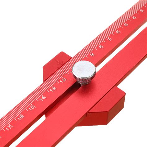 Drillpro 26cm Woodworking 45/90 Degree Line Scribe Ruler Positioning Measuring Ruler Parallel ...