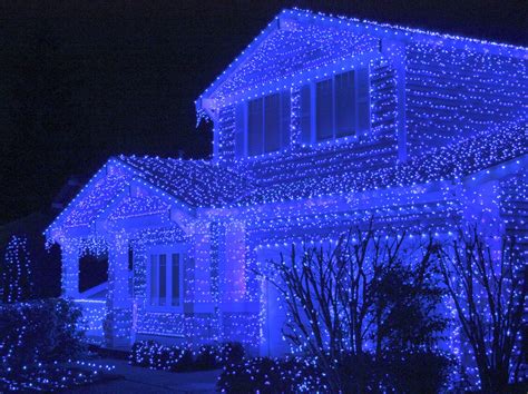 Blue christmas, Christmas lights outside, Rose cottage