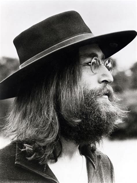 John Lennon with Beard and Hat | Imagine john lennon, Lennon, The beatles