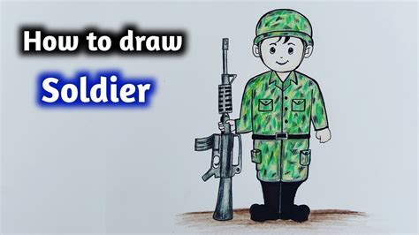 How to draw Indian soldier easy ||Gali Gali Art || - YouTube