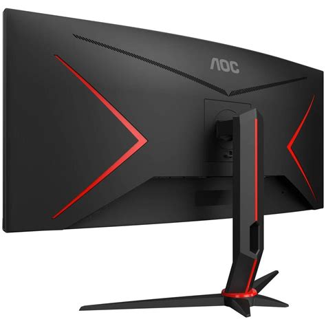 Aoc 34 Inch WQHD Curved Monitor, 100Hz, 1ms, VA, FreeSync, Height Adjustable, 3 year AOC Direct ...