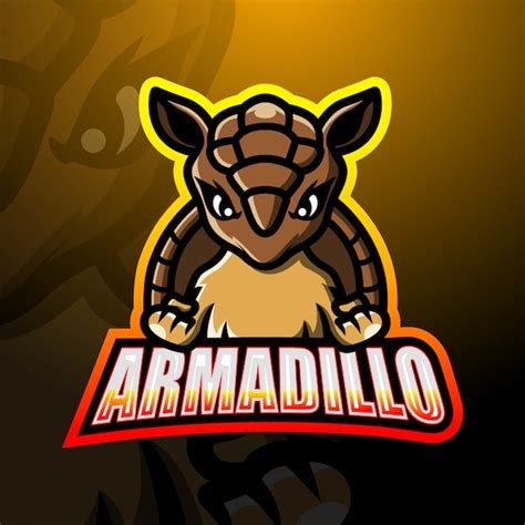 Premium Vector | Armadillo mascot esport logo design