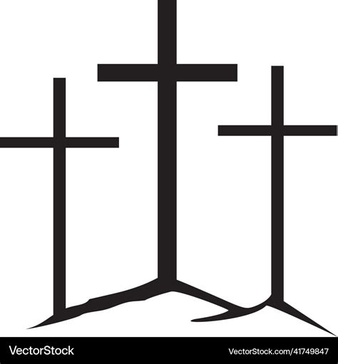 Three crosses Royalty Free Vector Image - VectorStock