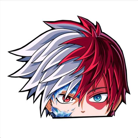 Shoto Todoroki 2 Peeker Peeking Window Vinyl Decal Sticker My Hero Academia - Graphics Decals