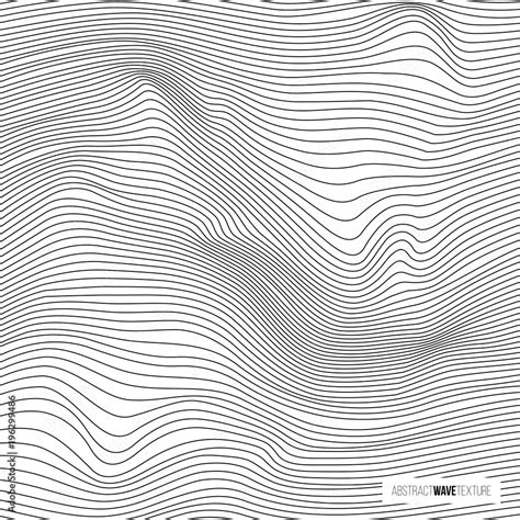 Abstract wave texture. Vector black line wavy pattern. Stock Vector | Adobe Stock