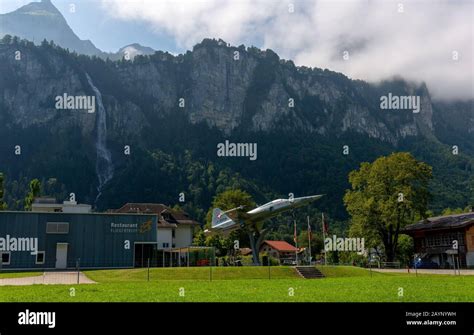 Meiringen Air Base, under the Reichenbachfalle, a scene military base ...