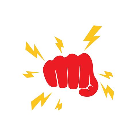 fist power silhouette. power people sign and symbol. strong anger ...