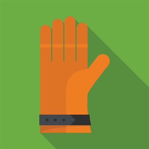 One glove icon, flat style 14554745 Vector Art at Vecteezy