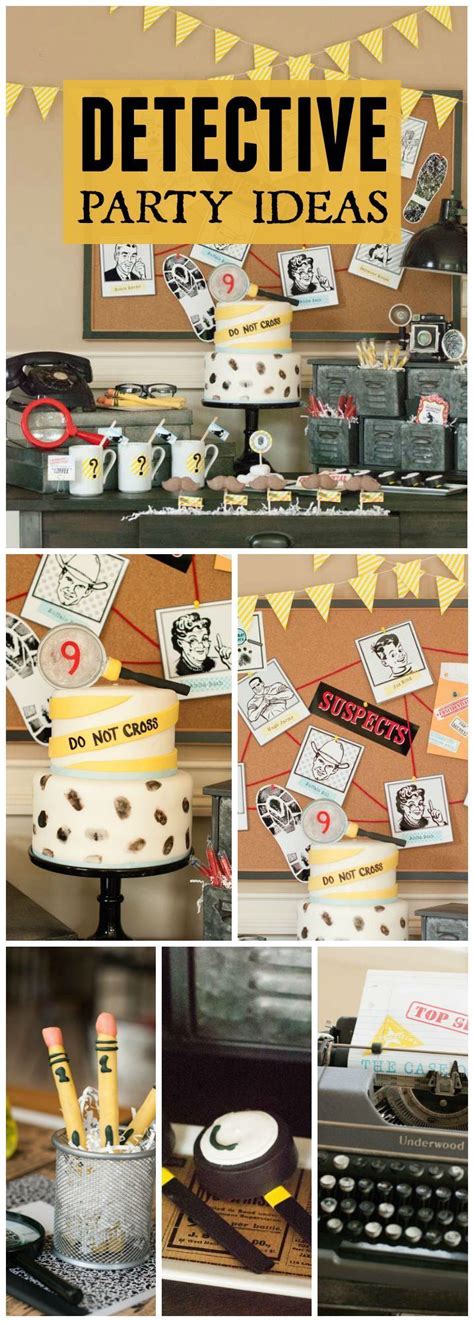 Detective / Birthday "A Vintage Detective Party" | Catch My Party | Spy ...