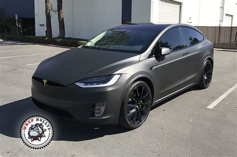 Tesla X Wrapped in 3M Matte Deep Black | Wrap Bullys