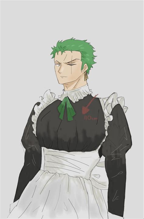 zoro in a maid outfit | Zoro, Roronoa zoro, One piece luffy