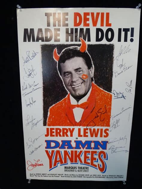 JERRY LEWIS & CAST "DAMN YANKEES" MOVIE POSTER