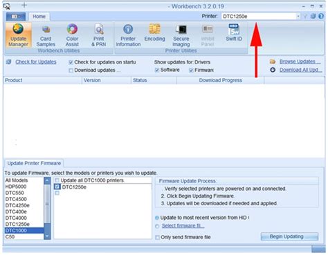 Guide to updating the firmware on a Fargo DTC1250e ID card printer from ...