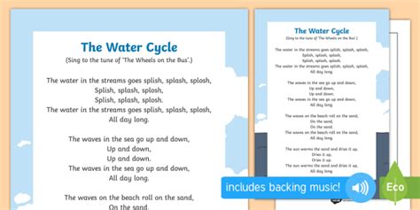 The Water Cycle Song | Lyrics & Music | Primary Resources