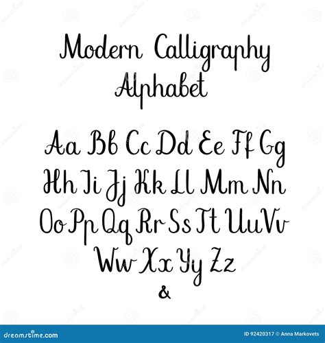 Modern Calligraphy Fonts Alphabet