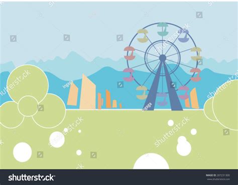 Ferris City Park Concept Urban Recreational Stock Vector (Royalty Free) 287231300 | Shutterstock