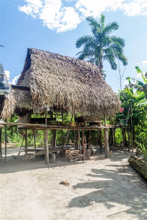 Traditional House On The Amazon River In Iquitos, Peru Stock Photo ...