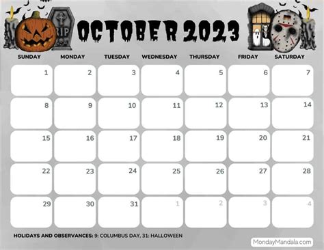 October 2023 Calendar