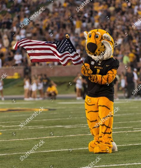 Missouri Mascot Truman Tiger Waves Flag Editorial Stock Photo - Stock ...