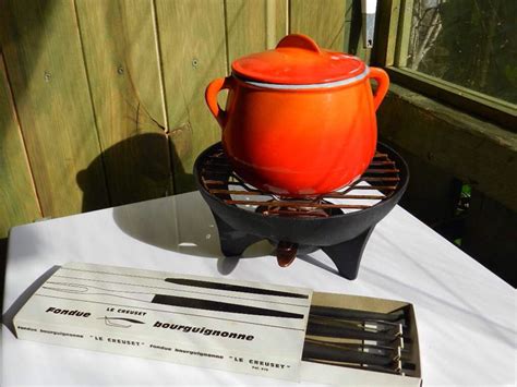 Le Creuset - Enamel cast iron fondue set complete with - Catawiki