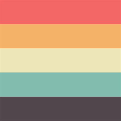 Retro Color Palette Against White Background Abstract - vrogue.co