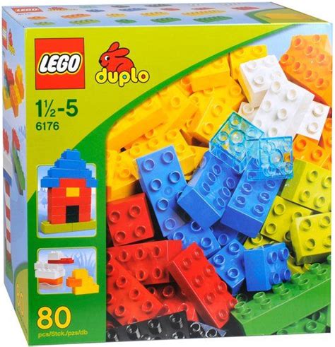 LEGO Duplo Colorful Basic Bricks Deluxe 6176 Kids Building Blocks 80 ...