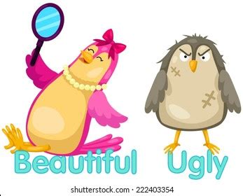 Beautiful And Ugly Clipart Image