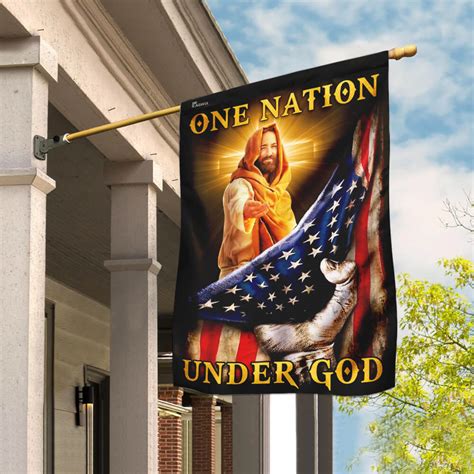 One Nation Under God Flag - Metal Pigeon