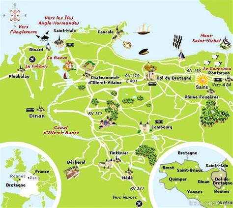 Mont Saint Michel Carte et Plan ≡ Voyage - Carte - Plan