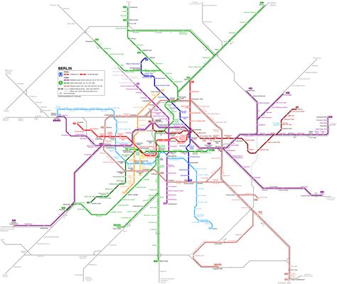 Berlin U-Bahn & S-Bahn Network Map | Netzplan