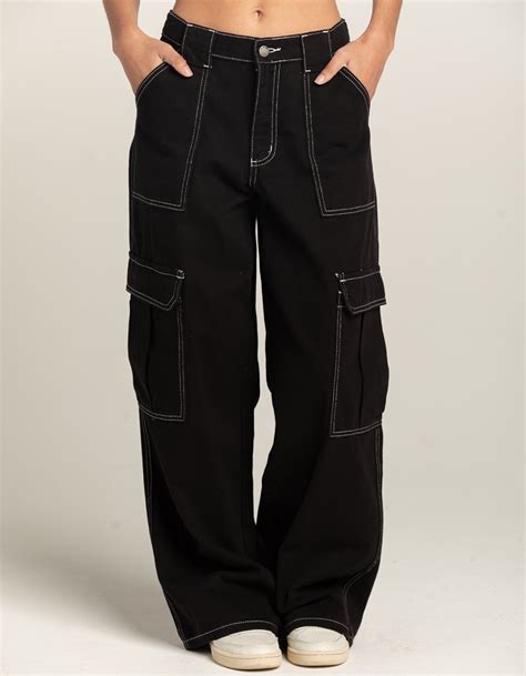 RSQ Womens Baggy Cargo Pants - BLACK | Tillys