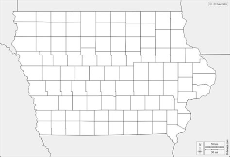 Iowa free map, free blank map, free outline map, free base map ...