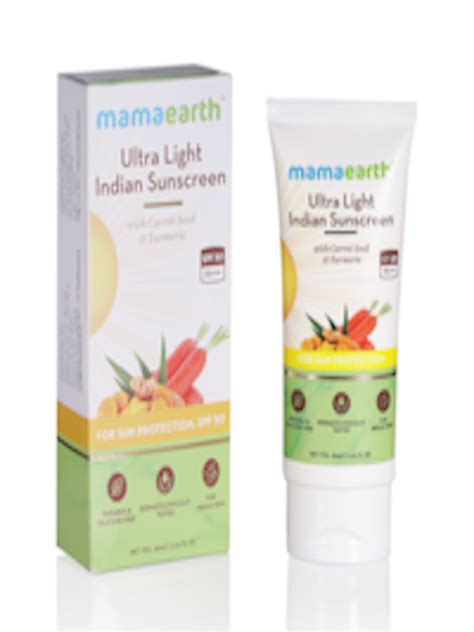 Buy Mamaearth Sustainable Unisex Ultra Light SPF 50 Indian Sunscreen 80 Ml - Sunscreen for ...