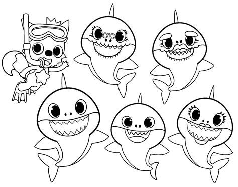 Baby Shark Coloring Pages Printable