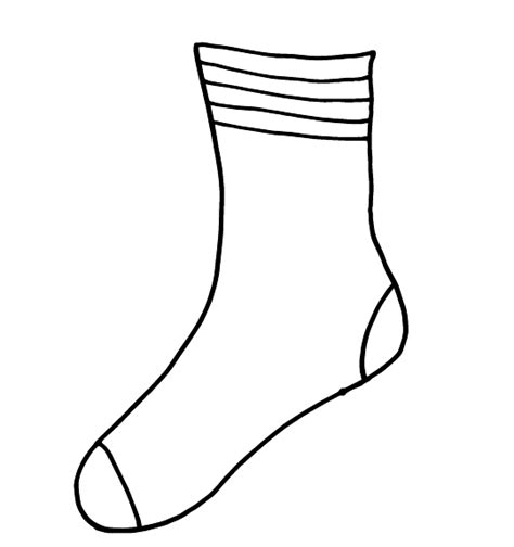 sock clipart outline - Clipground