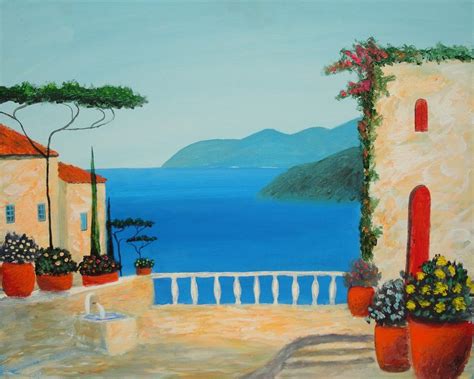 Mediterranean Fantasy Painting by Larry Cirigliano - Fine Art America