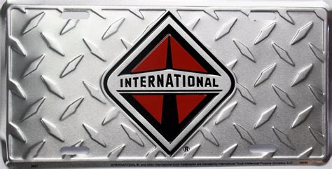 INTERNATIONAL license plate truck emblem tag decal sign logo emblem ...